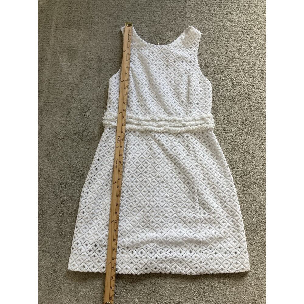 Lilly Pulitzer Arden Resort White Lattice Allover Knit Lace Dress Bridal Small - Picture 2 of 7